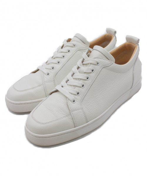 中古 古着通販 Christian Louboutin クリスチャン ルブタン レザースニーカー ホワイト サイズ 41 5 Rantulow Flat Calf Graine ブランド 古着通販 トレファク公式 Trefac Fashion