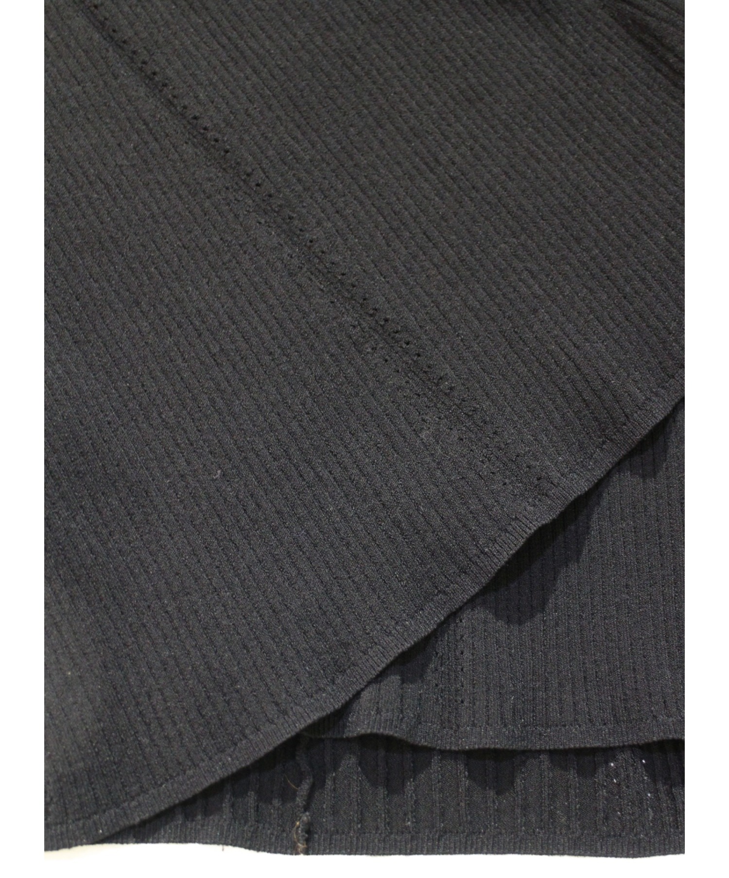 theory (セオリー) ニットワンピース ブラック サイズ:S Crepe Knit Rib Long Dress  01-0105730-050-902