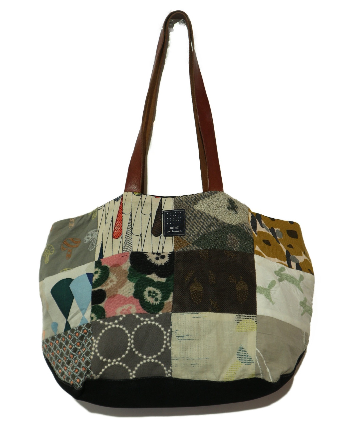mina perhonen (ミナ ペルホネン) パッチワークトートバッグ サイズ:- os9009 price bag