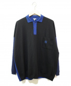 LOEWE（ロエベ）の古着「ロゴ刺繍ポロシャツ」｜ブルー×ブラック