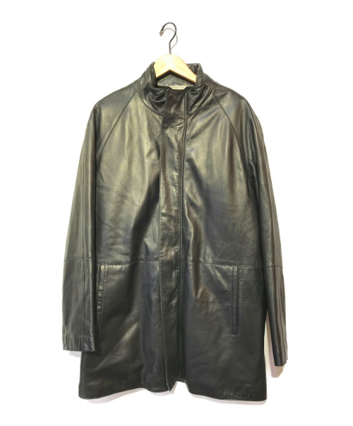 BALLY（バリー）BALLY (バリー) スタンドカラーラムレザーコート ブラック サイズ:UK38の古着・服飾アイテム