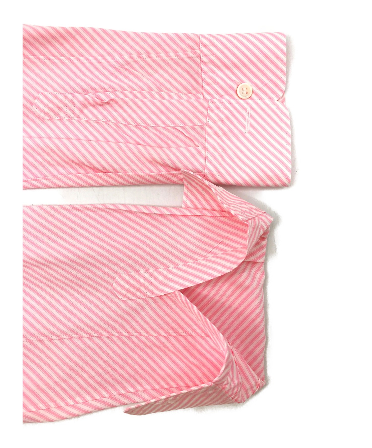 COMME des GARCONS HommePlus (コムデギャルソンオムプリュス) 斜めストライプシャツ ピンク×ホワイト サイズ:S  AD2007　PA-B015