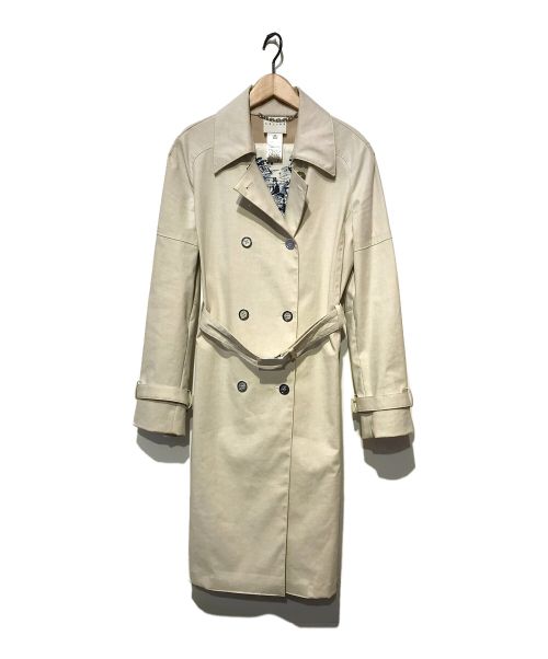 CELINE（セリーヌ）CELINE (セリーヌ) ベルテッドゴム引きトレンチコート ホワイト サイズ:38の古着・服飾アイテム
