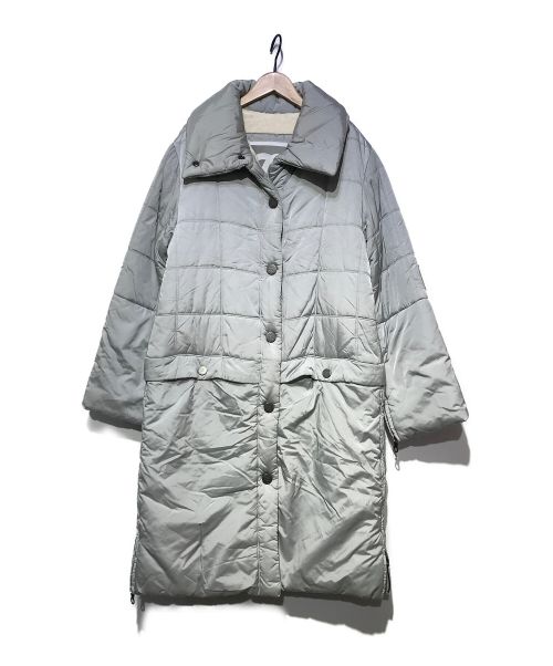 CHANEL（シャネル）CHANEL (シャネル) ココマークジップデザインコクーン中綿コート グレー サイズ:40の古着・服飾アイテム