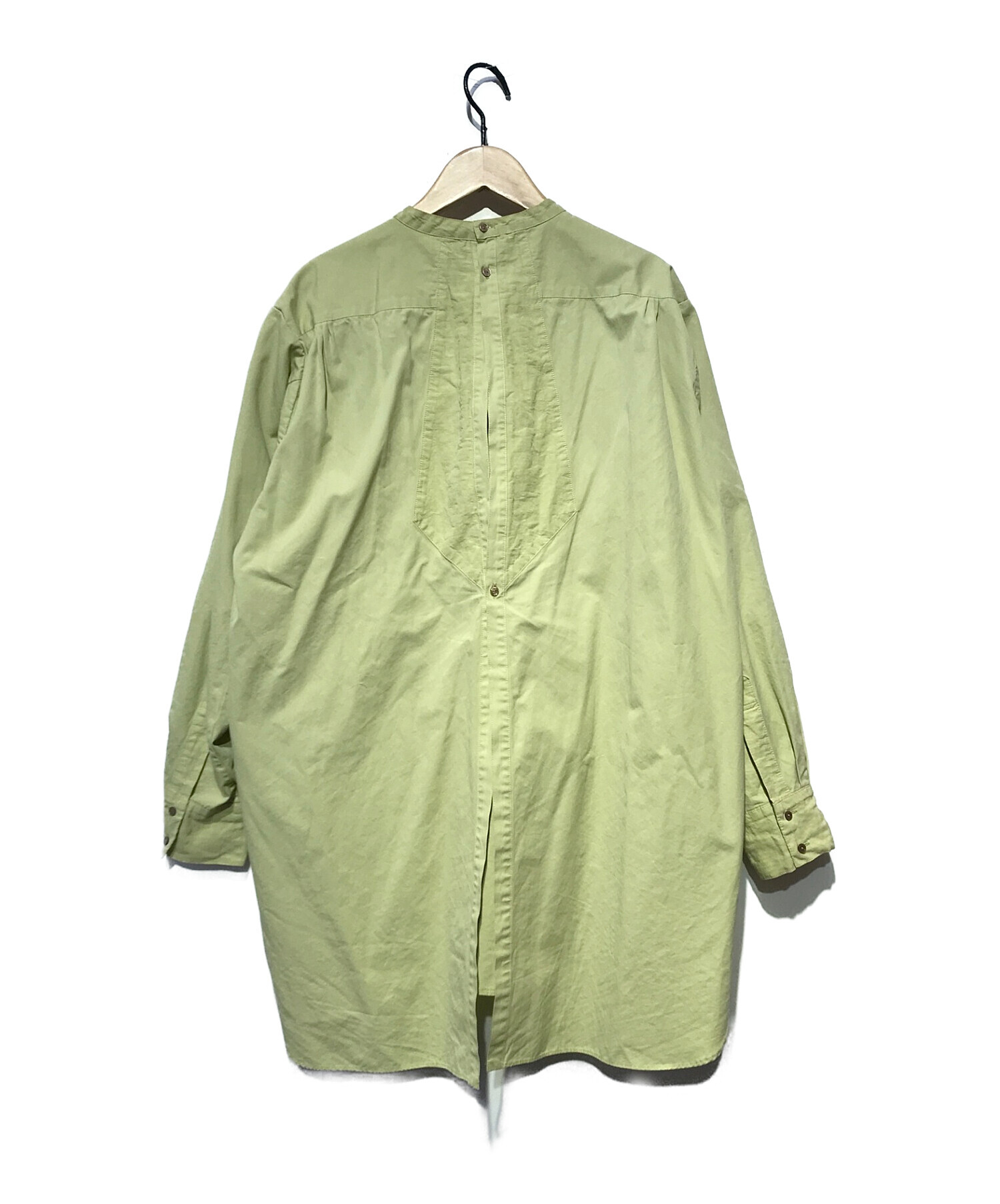 6(ROKU) BEAUTY&YOUTH (ロク ビューティーアンドユース) ピンタックシャツ / PIN TUCK SHIRT ライトグリーン  サイズ:38