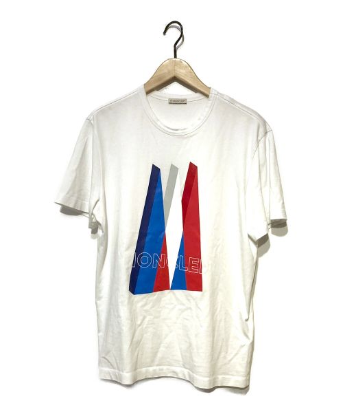 MONCLER（モンクレール）MONCLER (モンクレール) プリントTシャツ ホワイト サイズ:Sの古着・服飾アイテム