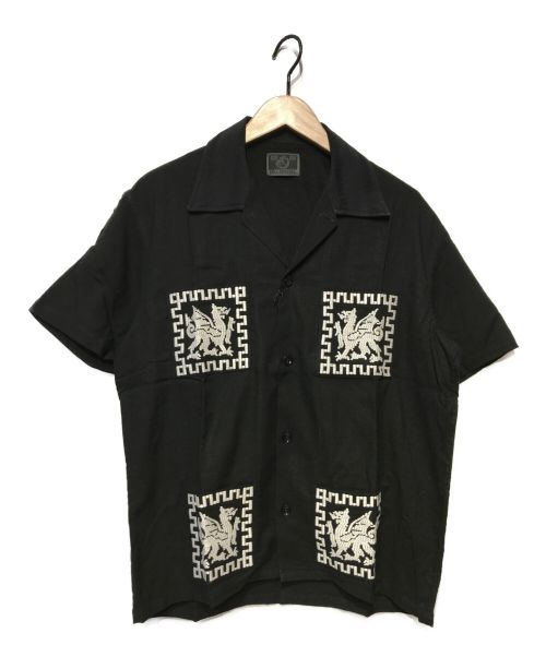 BULL ORIGINAL（ブルオリジナル）BULL ORIGINAL (ブルオリジナル) オープンカラーシャツ ブラック サイズ:Mの古着・服飾アイテム