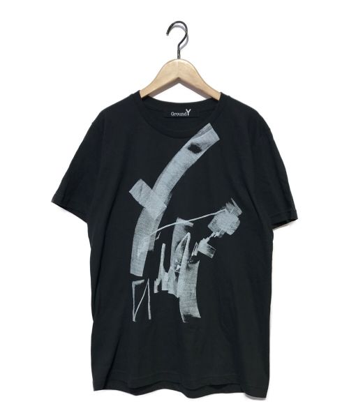 GROUND Y（グラウンドワイ）GROUND Y (グラウンドワイ) コロコログラフィックプリントTシャツ ブラック サイズ:3の古着・服飾アイテム