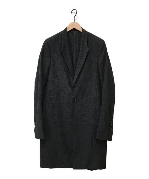RICK OWENS（リックオウエンス）RICK OWENS (リック オウエンス) テクスチャードシングルコート ブラック サイズ:46の古着・服飾アイテム