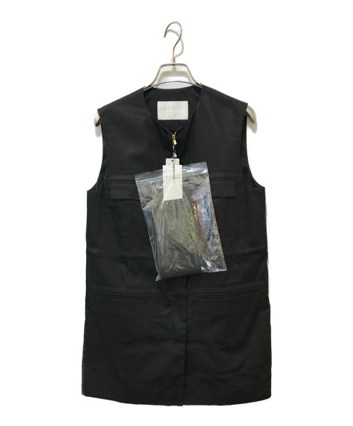 BALLSEY（ボールジィ）BALLSEY (ボールジィー) ノースリーブサファリジャケット ブラック サイズ:36 未使用品の古着・服飾アイテム