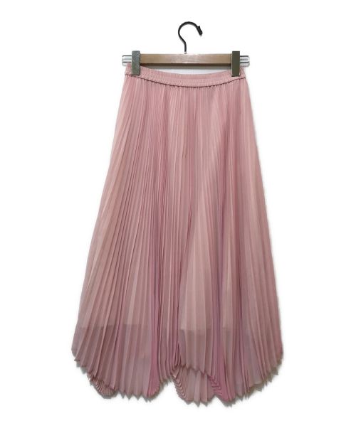 ANAYI（アナイ）ANAYI (アナイ) シフォンプリーツイレギュラーヘムスカート ピンク サイズ:36の古着・服飾アイテム