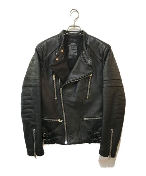 UNUSED（アンユーズド）UNUSED (アンユーズド) レザーダブルライダースジャケット ブラック サイズ:２の古着・服飾アイテム