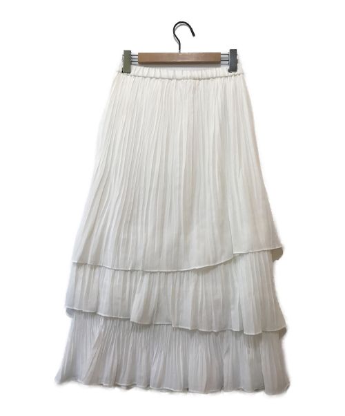 IENA（イエナ）IENA (イエナ) プリーツティアードスカート ホワイト サイズ:38 未使用品の古着・服飾アイテム
