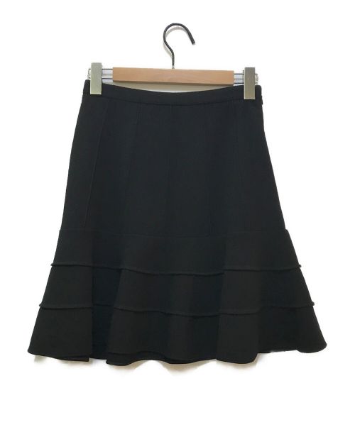 MIU MIU（ミュウミュウ）MIU MIU (ミュウミュウ) ミニフレアスカート ブラック サイズ:38の古着・服飾アイテム