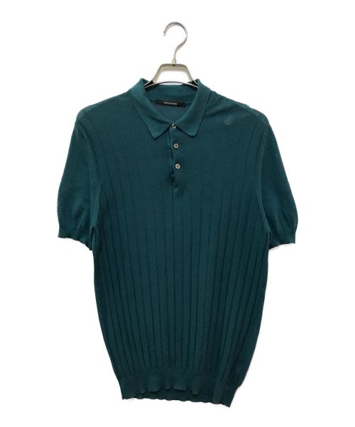 TAGLIATORE（タリアトーレ）TAGLIATORE (タリアトーレ) ニットポロシャツ ブルー サイズ:52の古着・服飾アイテム