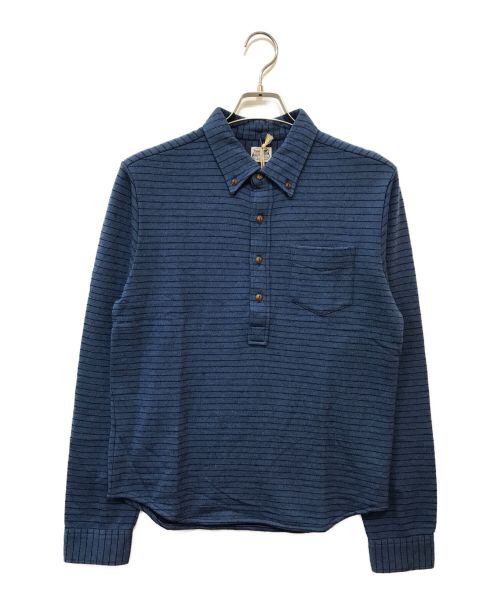 TENDERLOIN（テンダーロイン）TENDERLOIN (テンダーロイン) ウールポロシャツ ブルー サイズ:Sの古着・服飾アイテム