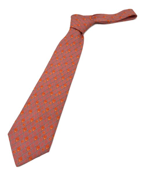 CHANEL（シャネル）CHANEL (シャネル) アンカーーシルクネクタイ オレンジ サイズ:表記なしの古着・服飾アイテム