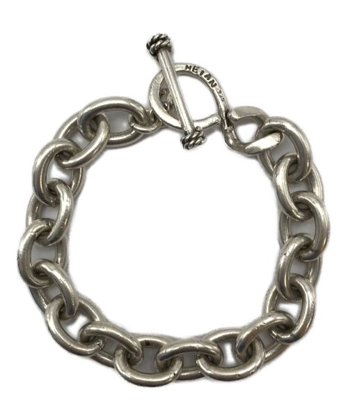 MEIAN（メイアン）MEIAN (メイアン) fat chain bracelet シルバーの古着・服飾アイテム