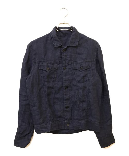 Bagutta（バグッタ）Bagutta (バグッタ) リネンシャツジャケット ネイビー サイズ:Sの古着・服飾アイテム