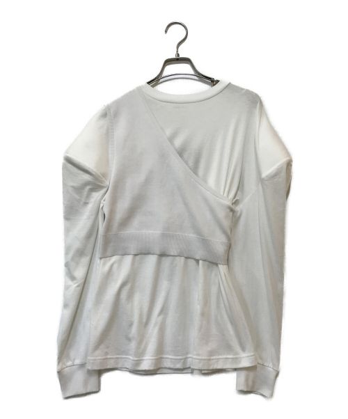 ENFOLD（エンフォルド）ENFOLD (エンフォルド) SHOULDER-PAD LAYERED T-SHIRT ホワイト サイズ:38の古着・服飾アイテム