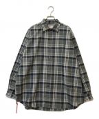 BEAMS JAPANビームスジャパン）の古着「ミニレギュラー チェック ルーズシャツ」｜グレー