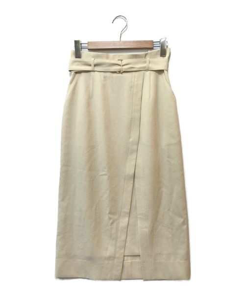 ANAYI（アナイ）ANAYI (アナイ) バイオツイルラップタイト スカート ベージュ サイズ:38 未使用品の古着・服飾アイテム