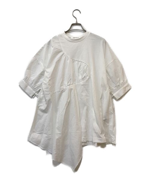 ENFOLD（エンフォルド）ENFOLD (エンフォルド) DRAPE FLARE BLOUSE ホワイト サイズ:38の古着・服飾アイテム