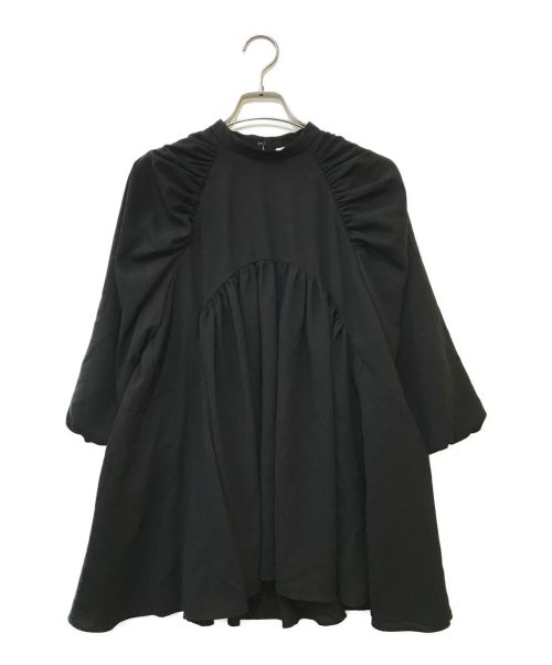 ENFOLD（エンフォルド）ENFOLD (エンフォルド) GATHER PULLOVER ブラック サイズ:38の古着・服飾アイテム