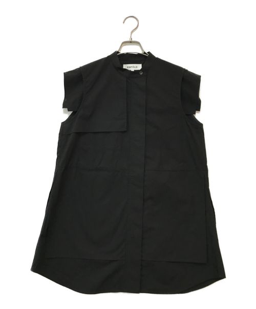 ENFOLD（エンフォルド）ENFOLD (エンフォルド) SQUARE FRENCH SHIRT ブラック サイズ:38の古着・服飾アイテム