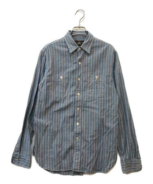 RRL（ダブルアールエル）RRL (ダブルアールエル) ストライプシャツ レッド×ブルー サイズ:Sの古着・服飾アイテム