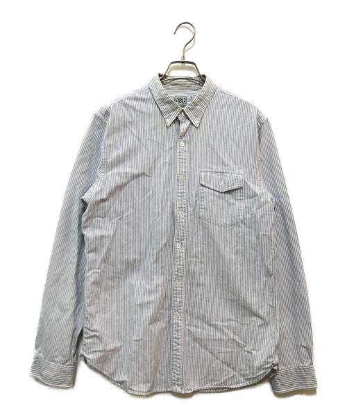 RRL（ダブルアールエル）RRL (ダブルアールエル) BDストライプシャツ ブルー×ホワイト サイズ:Mの古着・服飾アイテム