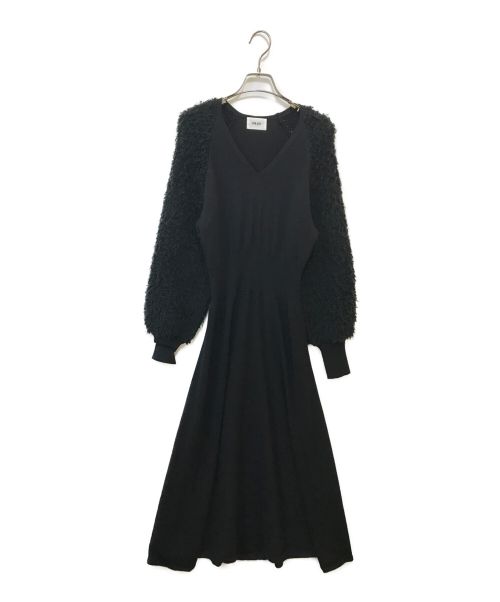 RIM.ARK（リムアーク）RIM.ARK (リムアーク) Loop yarns knit dress ブラック サイズ:36の古着・服飾アイテム