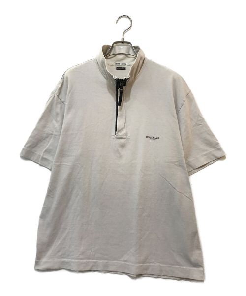 STONE ISLAND（ストーンアイランド）STONE ISLAND (ストーンアイランド) ハーフジップシャツ ホワイト サイズ:Lの古着・服飾アイテム