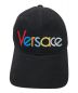 VERSACE (ヴェルサーチェ) レインボーロゴ刺繍 キャップ ブラック：7800円