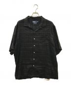 POLO RALPH LAURENポロ・ラルフローレン）の古着「オープンカラーチェックシャツ」｜ブラック