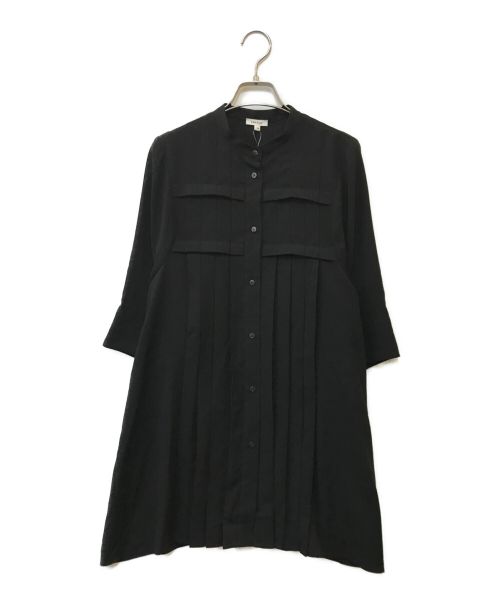 ENFOLD（エンフォルド）ENFOLD (エンフォルド) PEライトジョーゼット 3/4 Sleeve SH/シャツ ブラック サイズ:38の古着・服飾アイテム