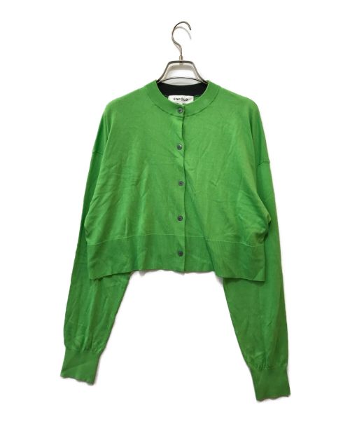 ENFOLD（エンフォルド）ENFOLD (エンフォルド) CROPPED CARDIGAN グリーン サイズ:38の古着・服飾アイテム