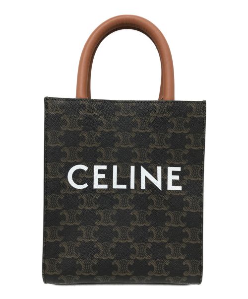 CELINE（セリーヌ）CELINE (セリーヌ) ミニ バーティカル トリオンフ キャンバス ブラウンの古着・服飾アイテム