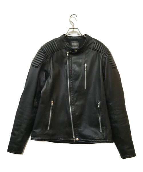 KADOYA（カドヤ）KADOYA (カドヤ) FENNELダブルライダースジャケット ブラック サイズ:3Lの古着・服飾アイテム