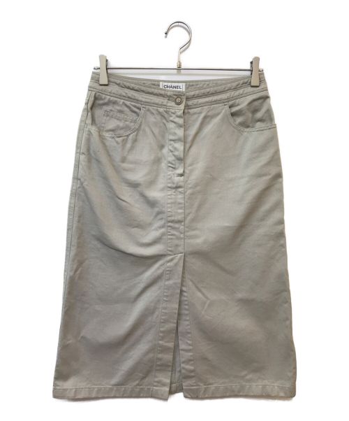 CHANEL（シャネル）CHANEL (シャネル) タイトスカート グレー サイズ:38の古着・服飾アイテム