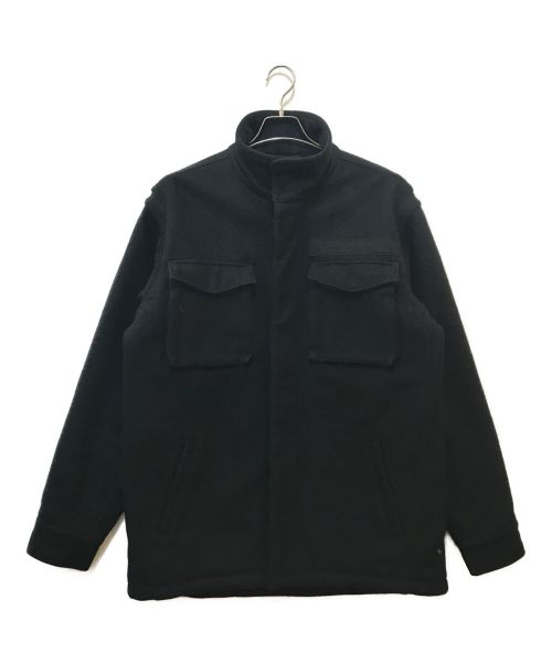stussy（ステューシー）stussy (ステューシー) メルトンフィールドジャケット ブラック サイズ:XLの古着・服飾アイテム