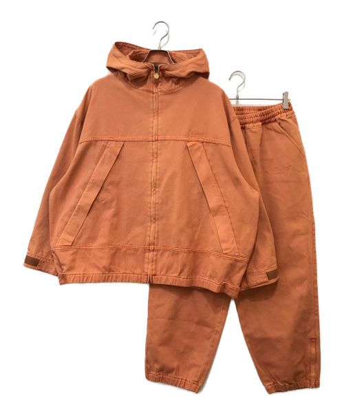 KEBOZ（ケボズ）KEBOZ (ケボズ) ダックフーデットセットアップジャケット オレンジ サイズ:Lの古着・服飾アイテム