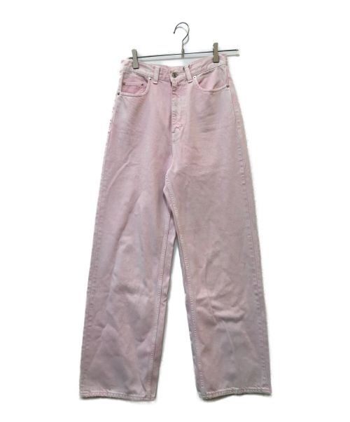 MACPHEE（マカフィー）MACPHEE (マカフィー) ガーメントダイデニム ストレートパンツ ピンク サイズ:36 未使用品の古着・服飾アイテム