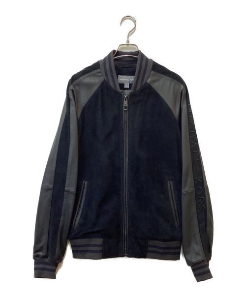 MICHAEL KORS（マイケルコース）MICHAEL KORS (マイケルコース) コンビレザーブルゾン ブラック サイズ:Sの古着・服飾アイテム
