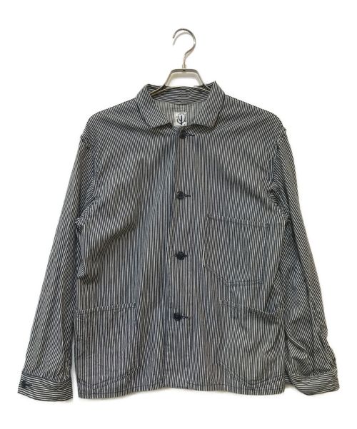 CORONA（コロナ）CORONA (コロナ) ヒッコリージャケット ネイビー サイズ:Mの古着・服飾アイテム