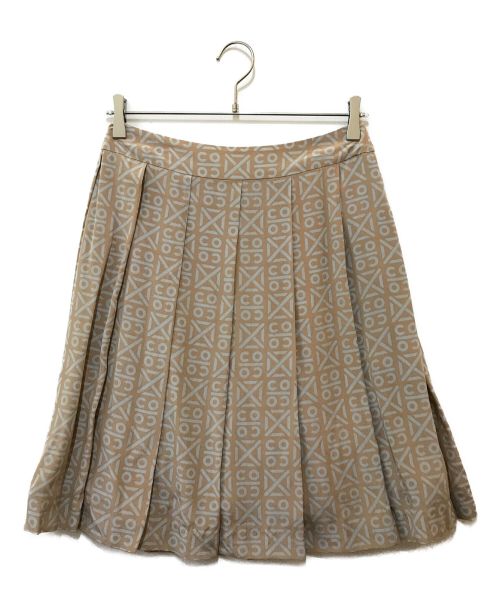 CHANEL（シャネル）CHANEL (シャネル) シルクプリーツスカート ブラウン×グレー サイズ:42の古着・服飾アイテム