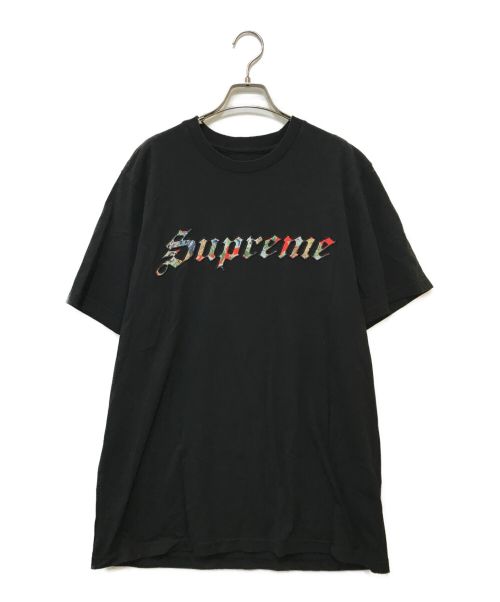 SUPREME（シュプリーム）SUPREME (シュプリーム) Floral Applique S/S Top ブラック サイズ:Lの古着・服飾アイテム