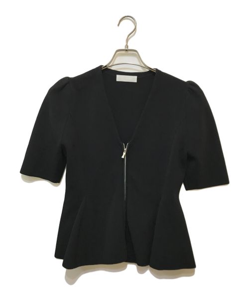 CELFORD（セルフォード）CELFORD (セルフォード) ペプラムカーディガン ブラック サイズ:38の古着・服飾アイテム