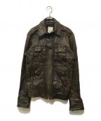 中古・古着通販】DIESEL (ディーゼル) レザージャケット ブラウン 