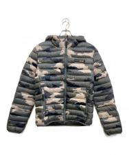 PLEIN SPORT (プレインスポーツ) カモ柄ダウンジャケット グレー サイズ:48